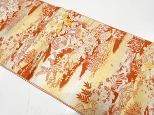 茶屋辻模様織り出し　名古屋帯